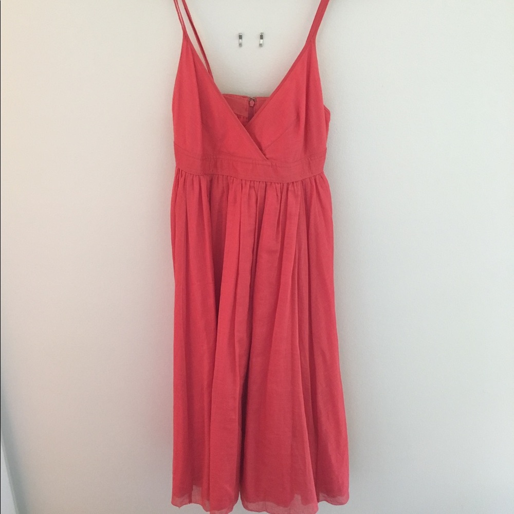 J.Crew Coral V-neck Sundress Dress